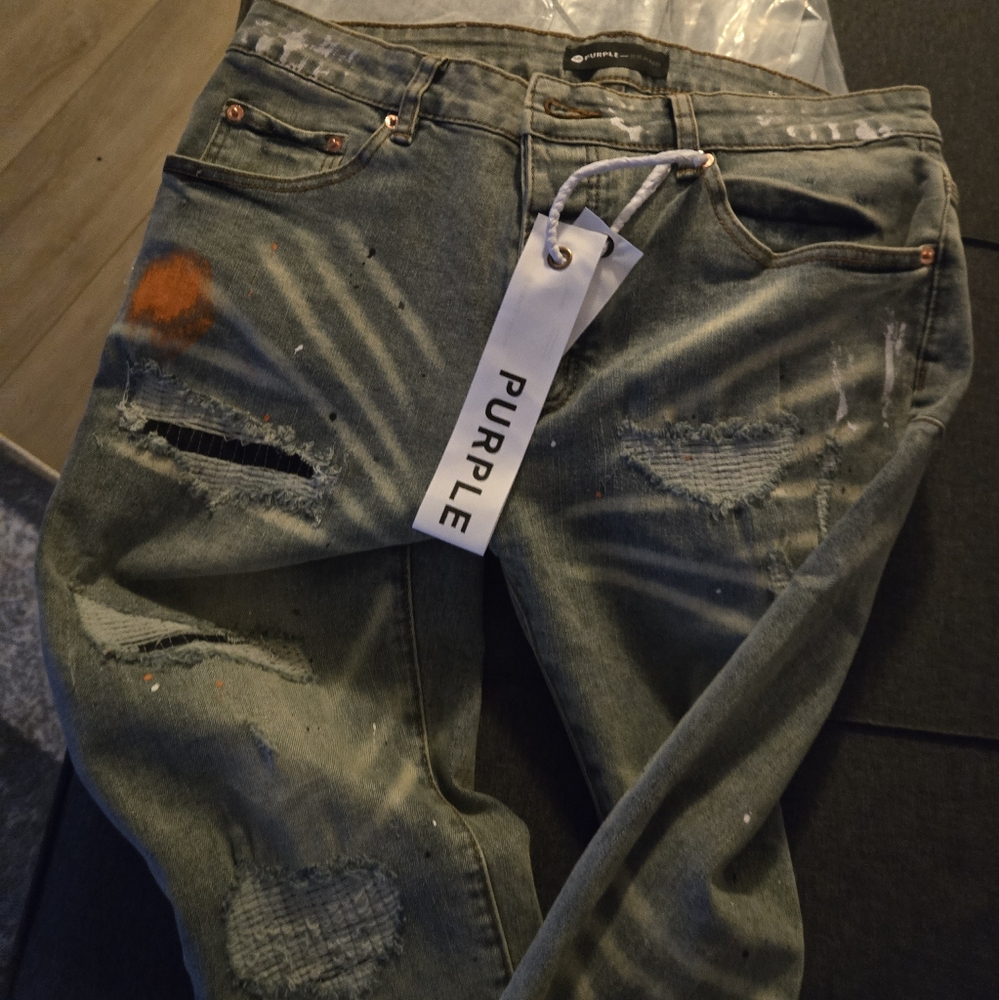 Purple jeans
